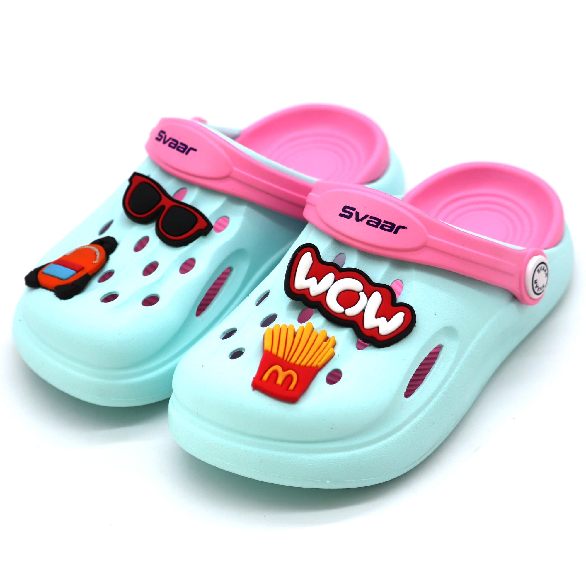 SVAAR Wow Clog Shoes For Boys & Girls, Indoor & Outdoor Sandals Clogs For Kids -Blue