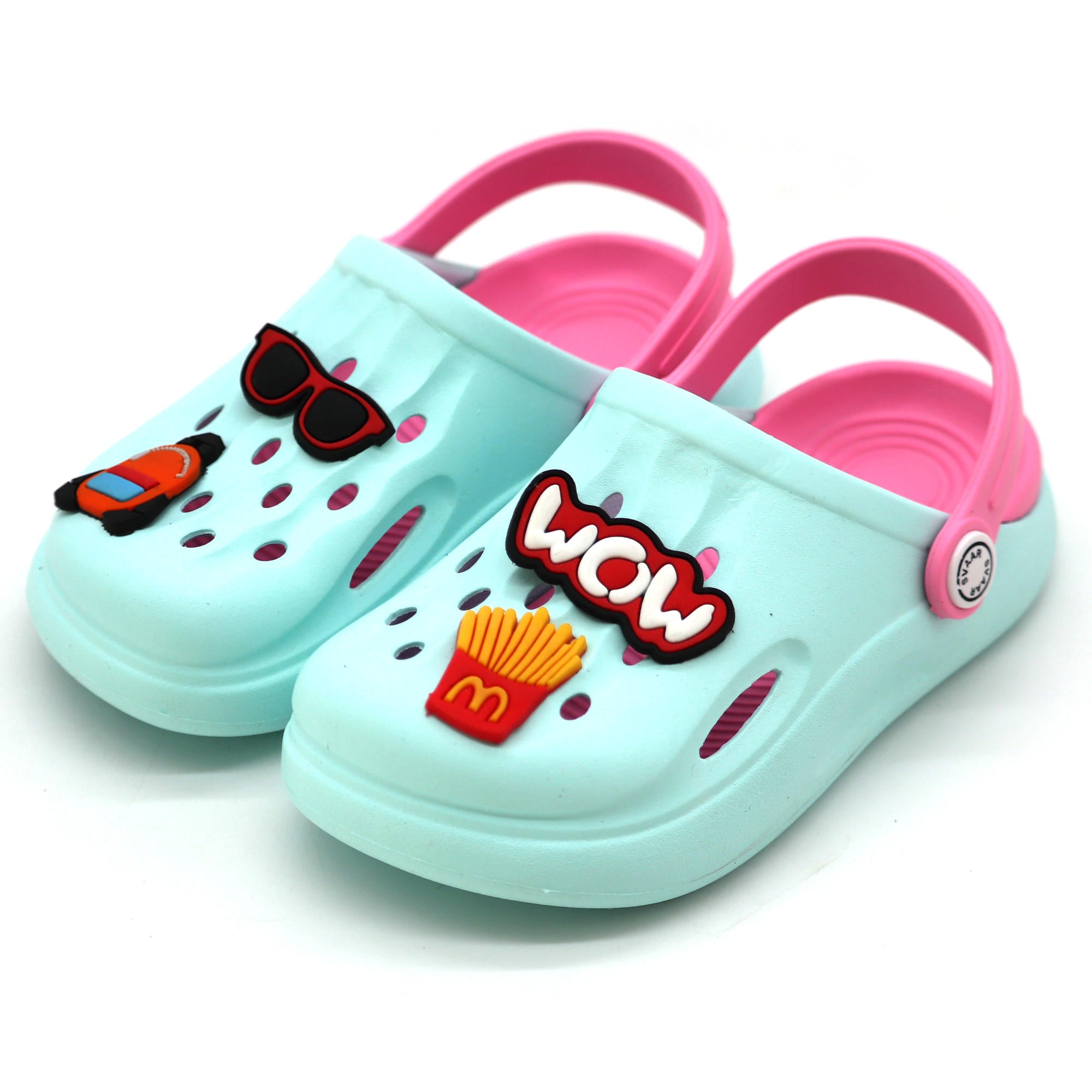 SVAAR Wow Clog Shoes For Boys & Girls, Indoor & Outdoor Sandals Clogs For Kids -Blue