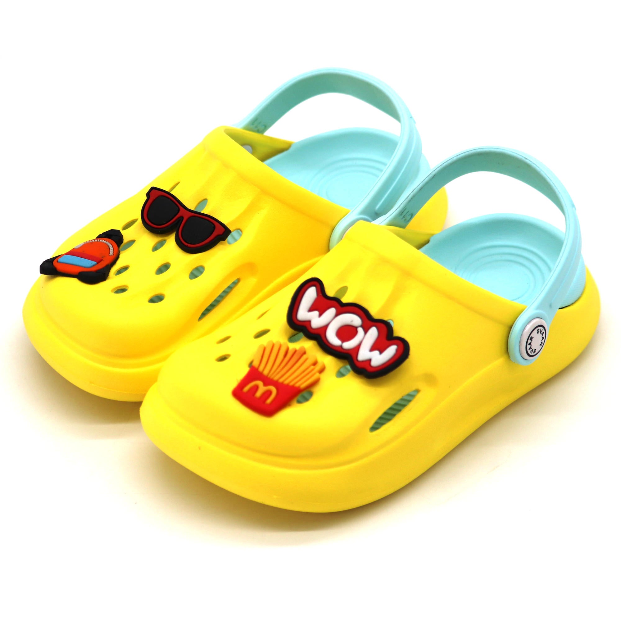 SVAAR Wow Clog Shoes For Boys & Girls, Indoor & Outdoor Sandals Clogs For Kids -Yellow