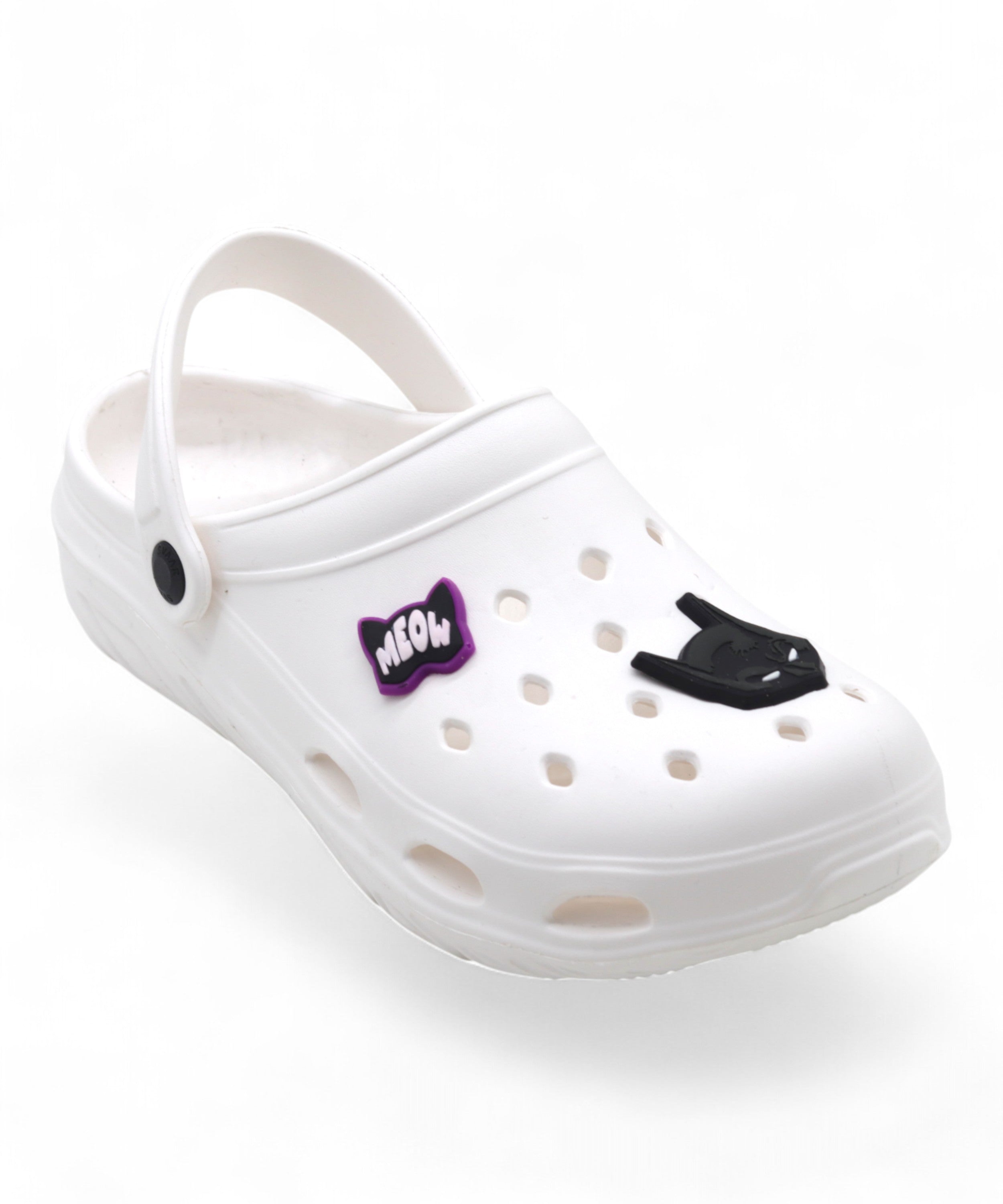 SVAAR x Batman Mens Clogs with Durable EVA Material and Adjustable Strap-White