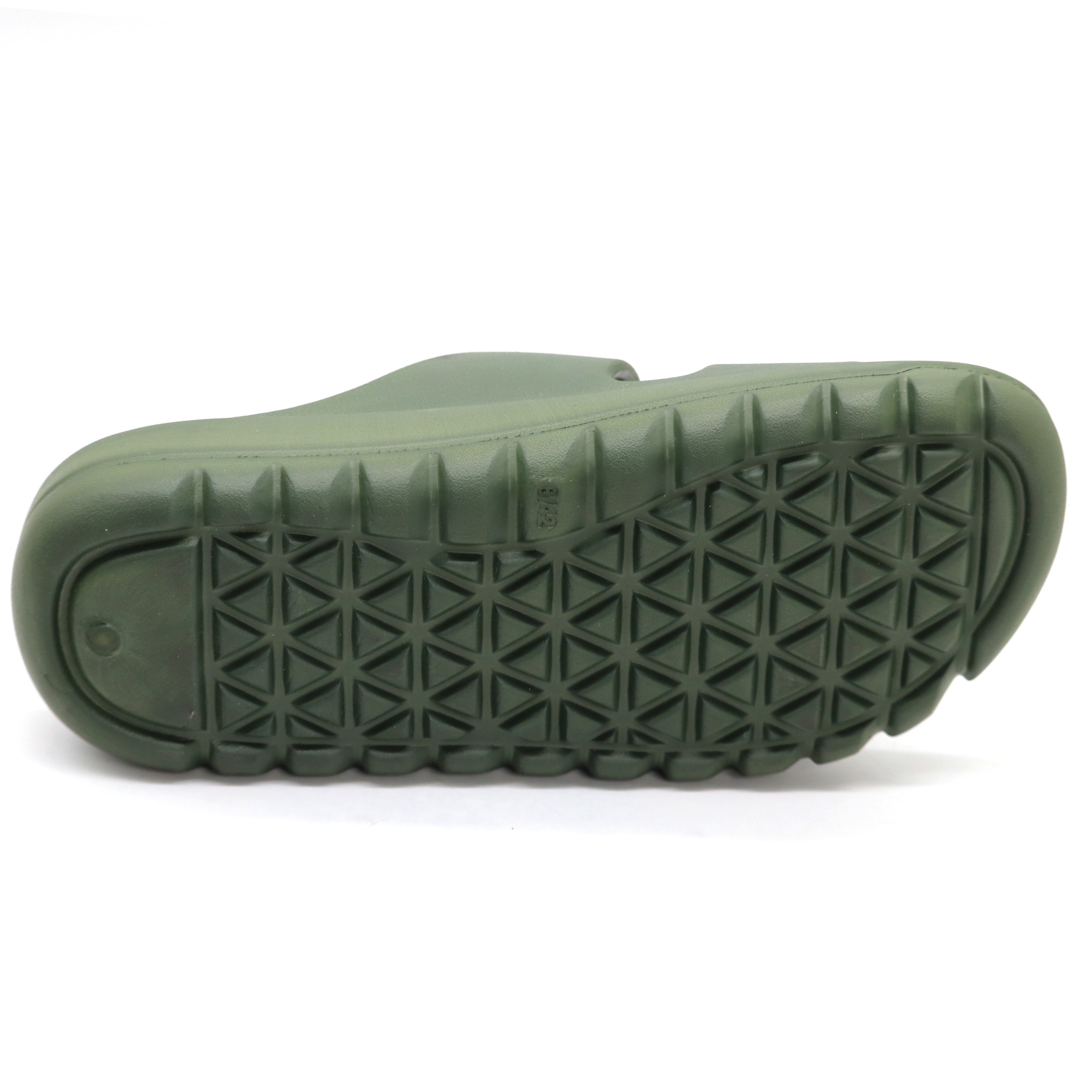 SVAAR Soft EVA Double Strap Slippers for Men | Stylish Anti-Skid Slides with Arch Support & Bouncy Sole | Lightweight Indoor Outdoor Comfort-Olive