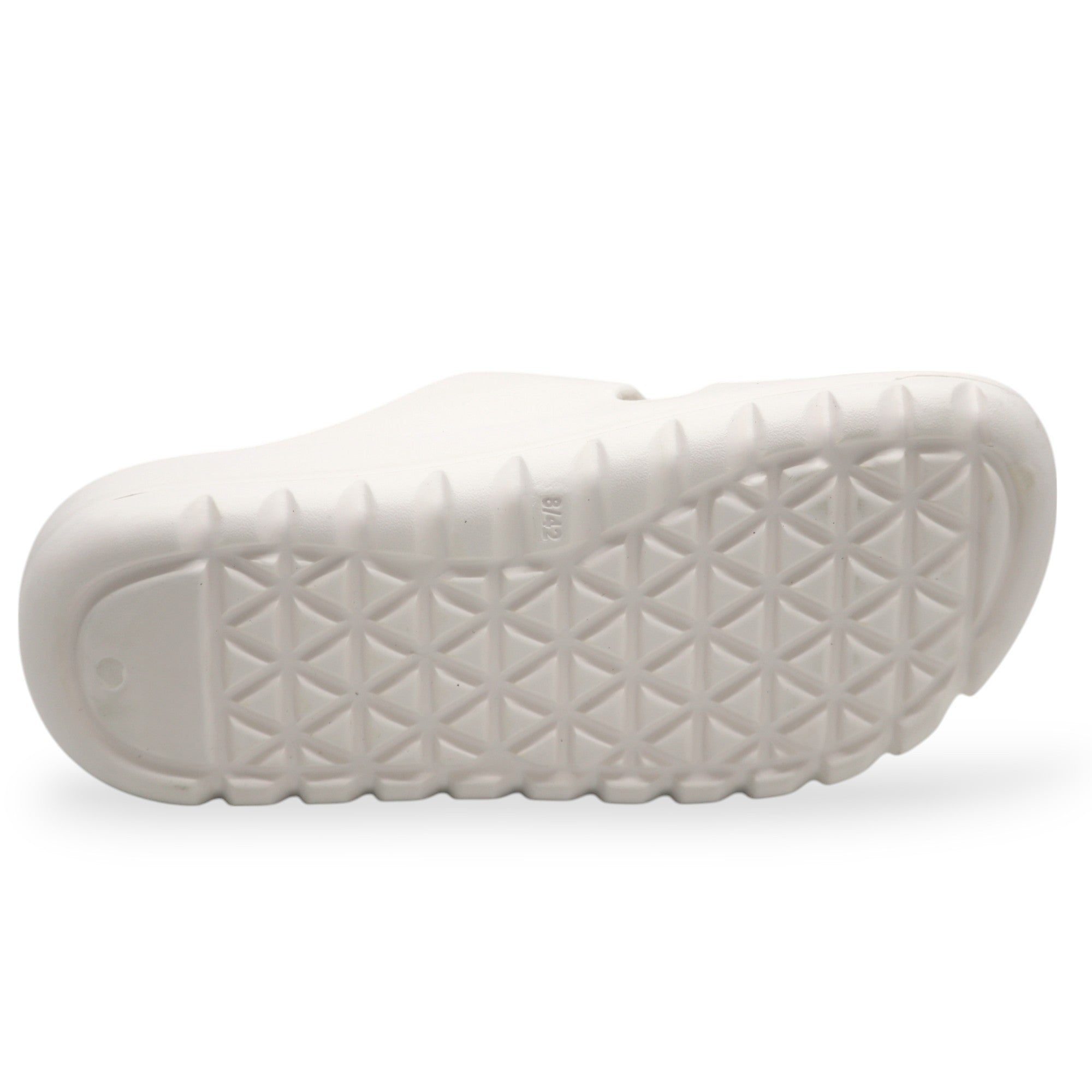 SVAAR Soft EVA Double Strap Slippers for Men | Stylish Anti-Skid Slides with Arch Support & Bouncy Sole | Lightweight Indoor Outdoor Comfort-White