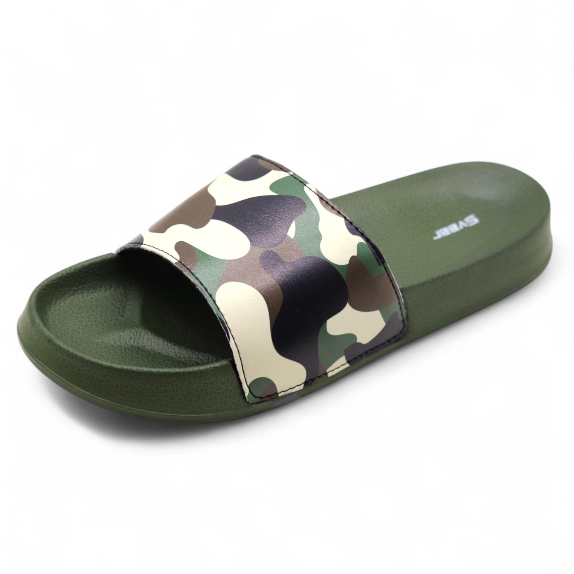 SVAAR Relaxed Slippers for Men || Comfortable Indoor Outdoor Fashionable Slippers for Boys-Olive