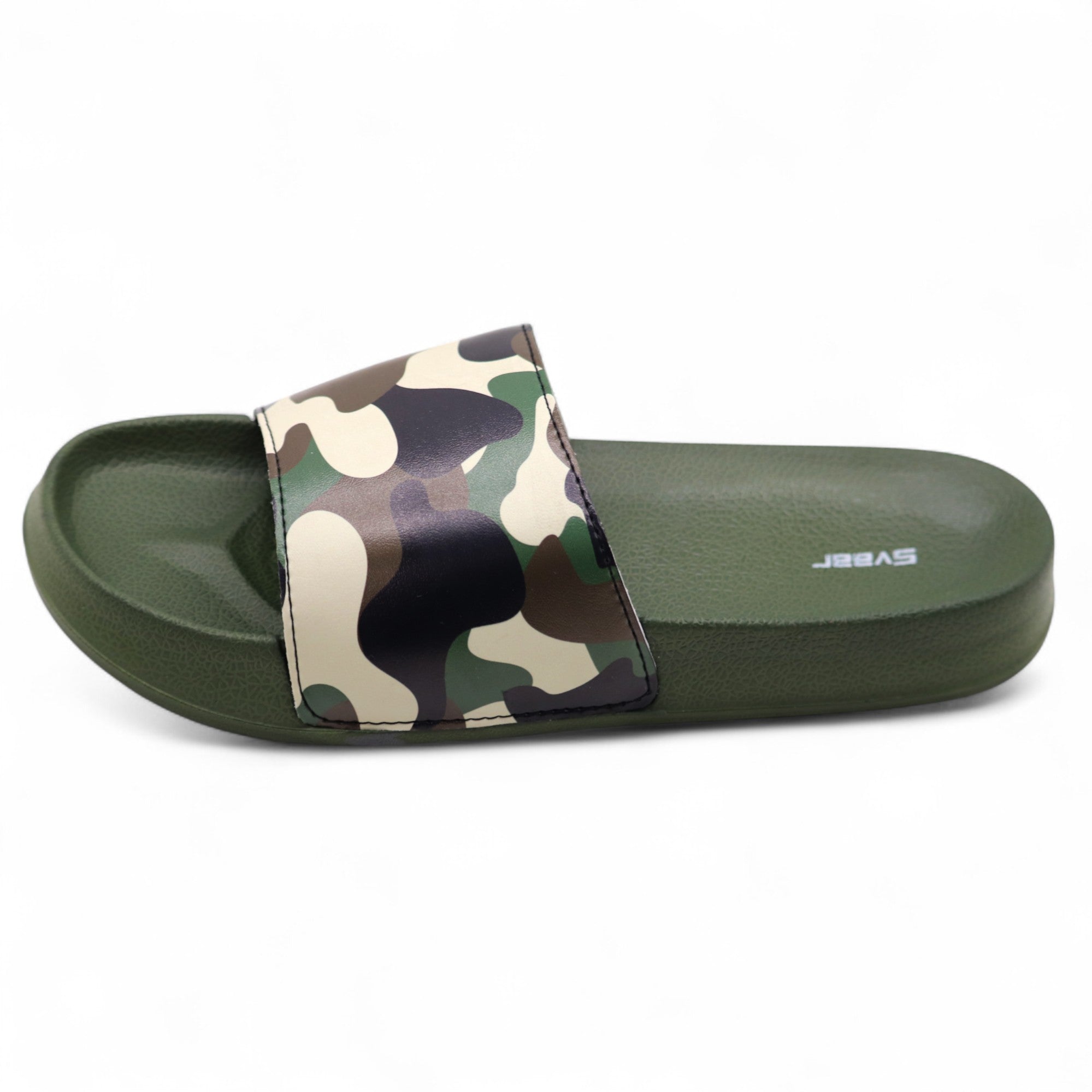 SVAAR Relaxed Slippers for Men || Comfortable Indoor Outdoor Fashionable Slippers for Boys-Olive