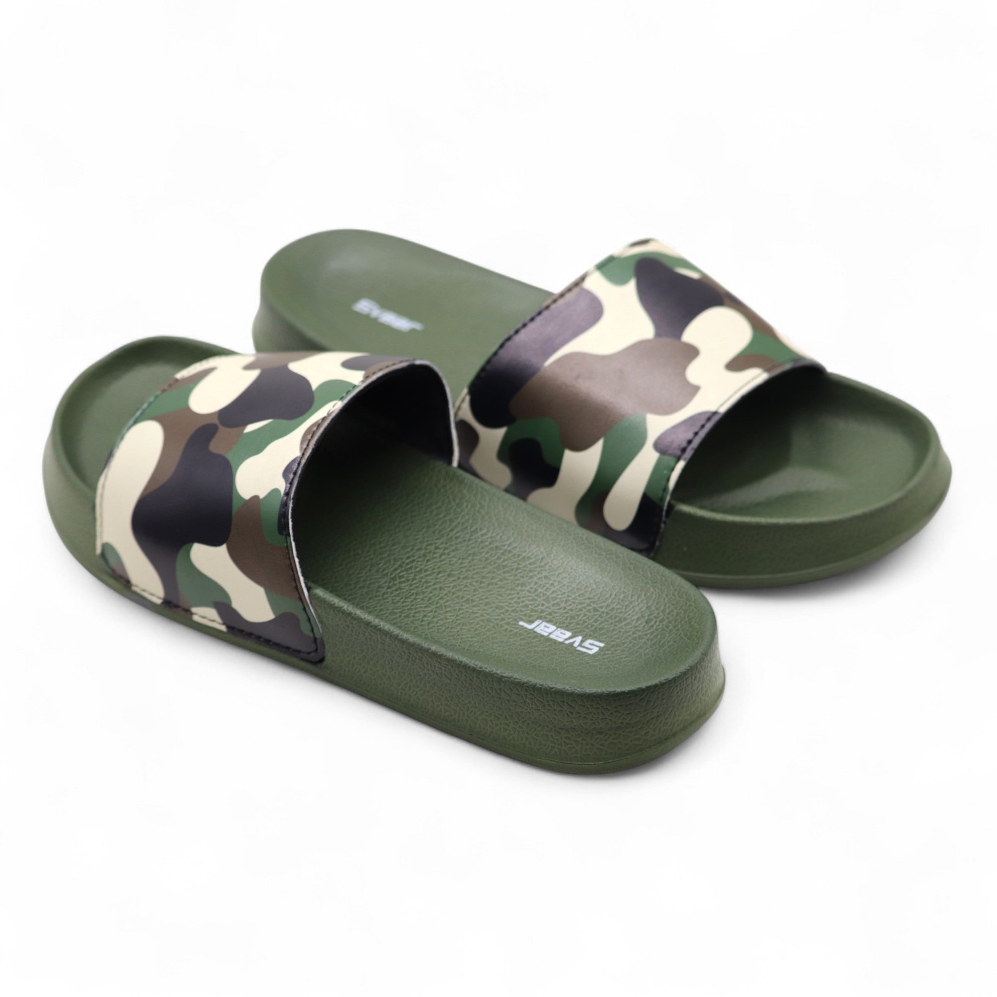 SVAAR Relaxed Slippers for Men || Comfortable Indoor Outdoor Fashionable Slippers for Boys-Olive