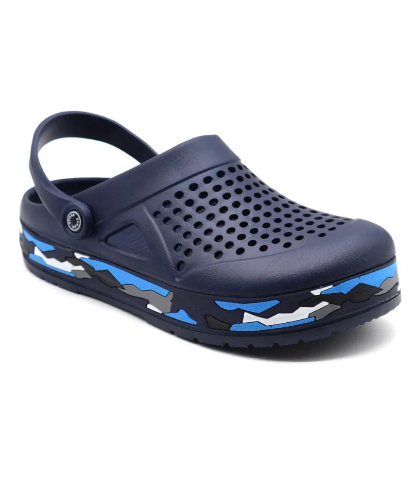 SVAAR Men's Super Stylish Clogs || Sandals with Adjustable Back Strap for Men- Navy