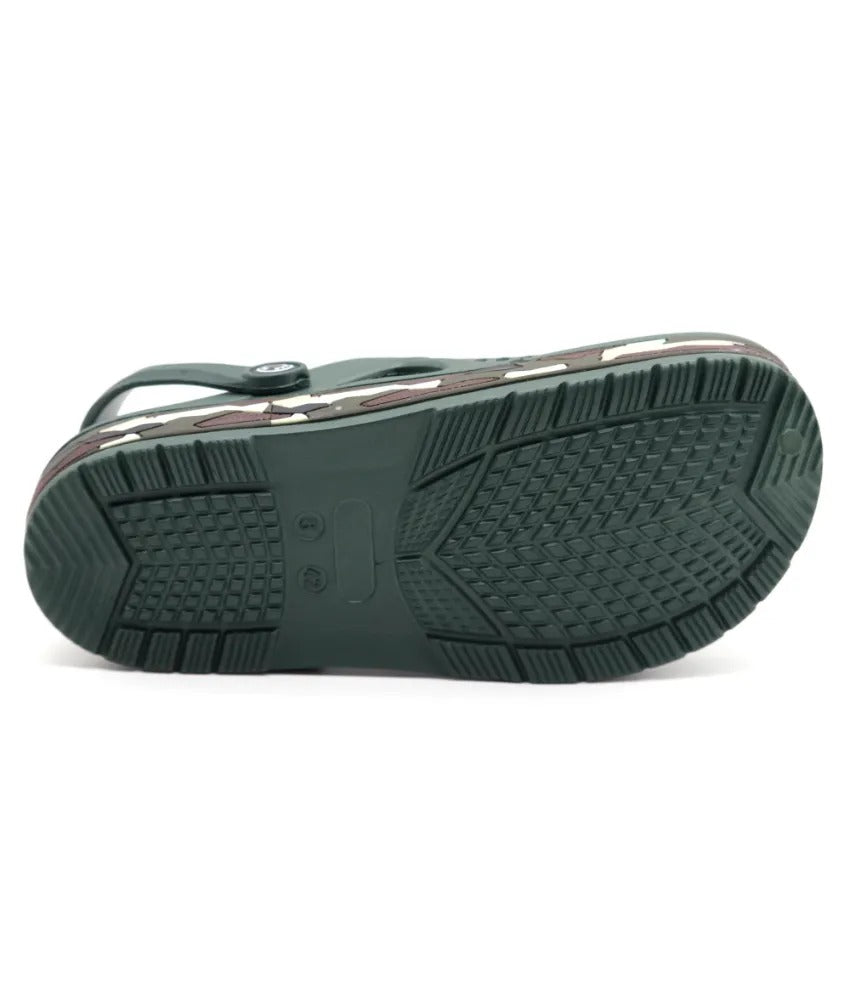 SVAAR Men's Super Stylish Clogs || Sandals with Adjustable Back Strap for Men- Olive