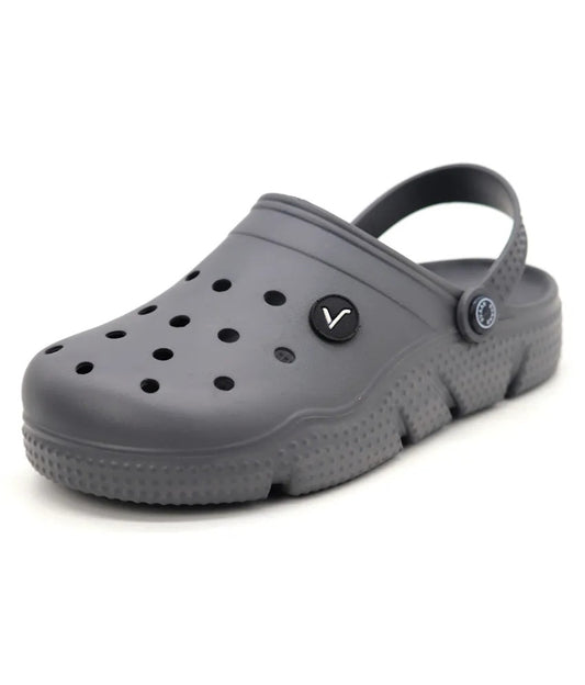 SVAAR Men's Super Comfortable Clogs || Sandals with Adjustable Back Strap for Men-Grey