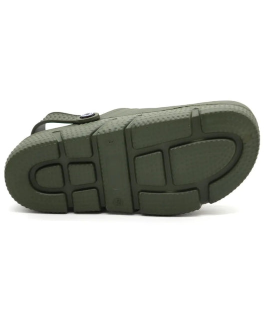 SVAAR Men's Super Comfortable Clogs || Sandals with Adjustable Back Strap for Men-Olive