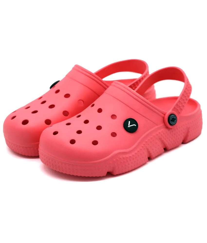 SVAAR Men's Super Comfortable Clogs || Sandals with Adjustable Back Strap for Men-Pink