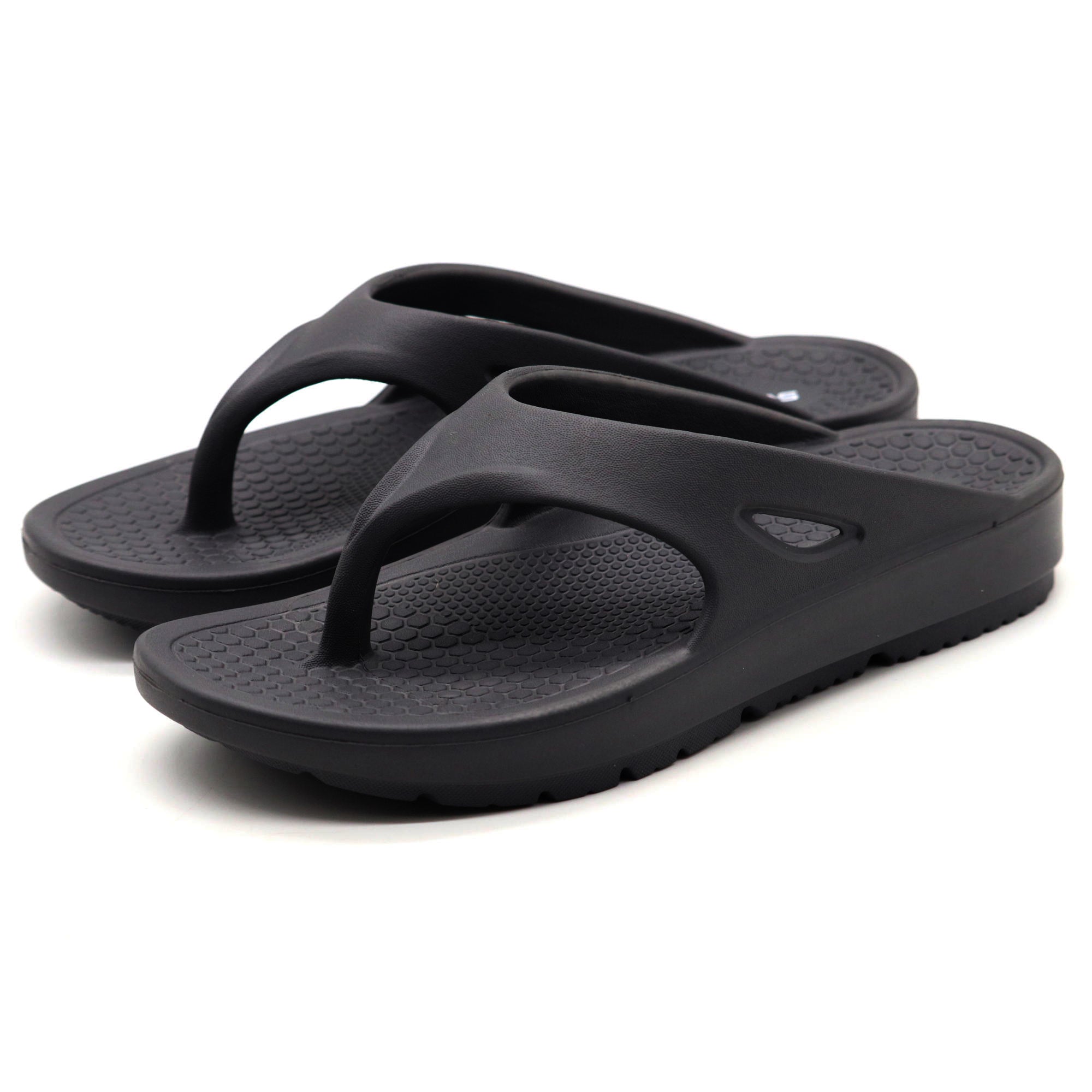 SVAAR Relaxed Slippers for Men || Comfortable Indoor Outdoor Fashionable Slippers for Boys-Black