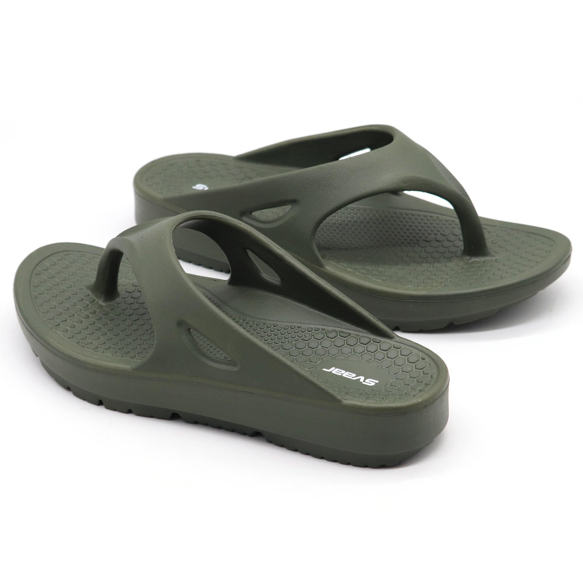 SVAAR Relaxed Slippers for Men || Comfortable Indoor Outdoor Fashionable Slippers for Boys-Olive