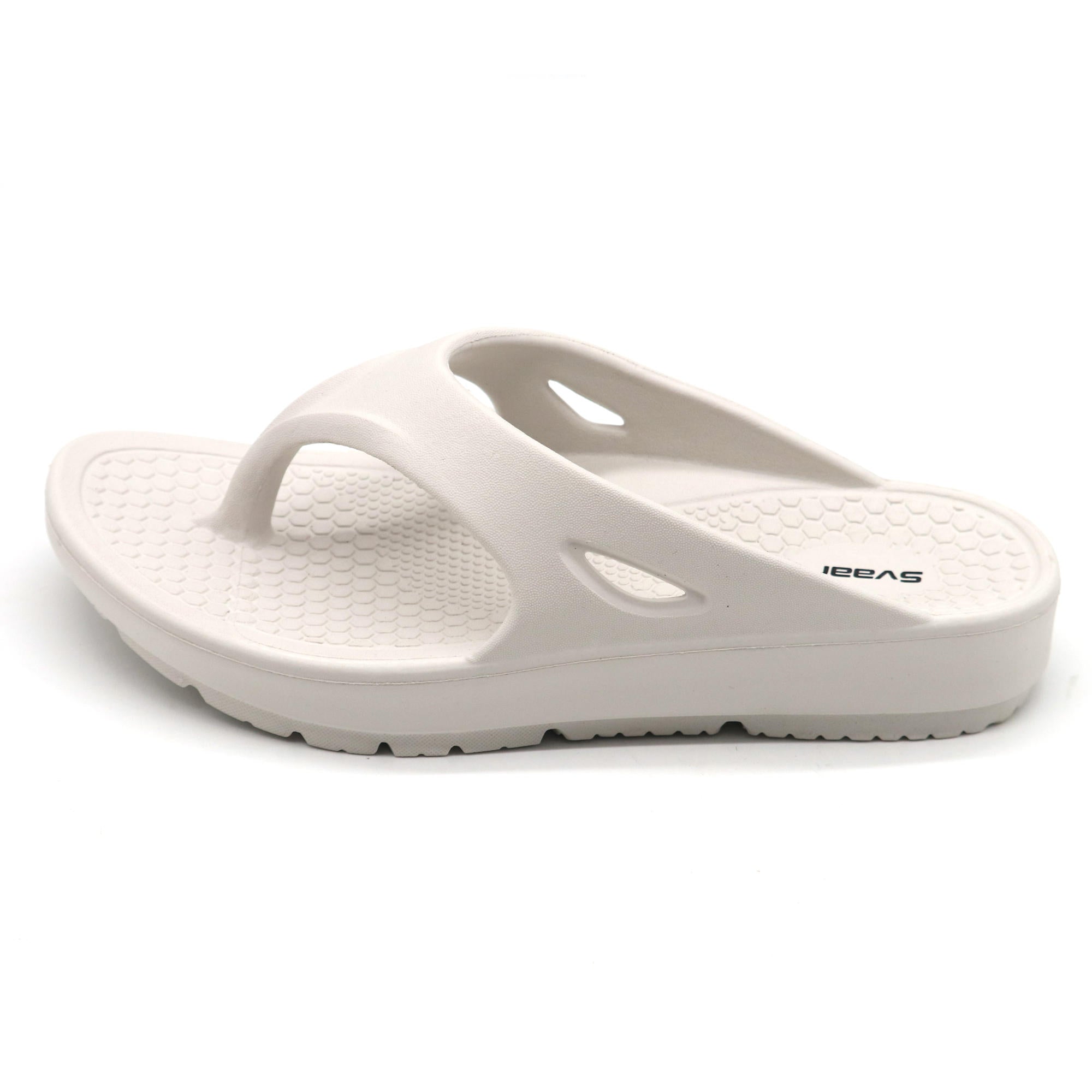 SVAAR Relaxed Slippers for Men || Comfortable Indoor Outdoor Fashionable Slippers for Boys-White