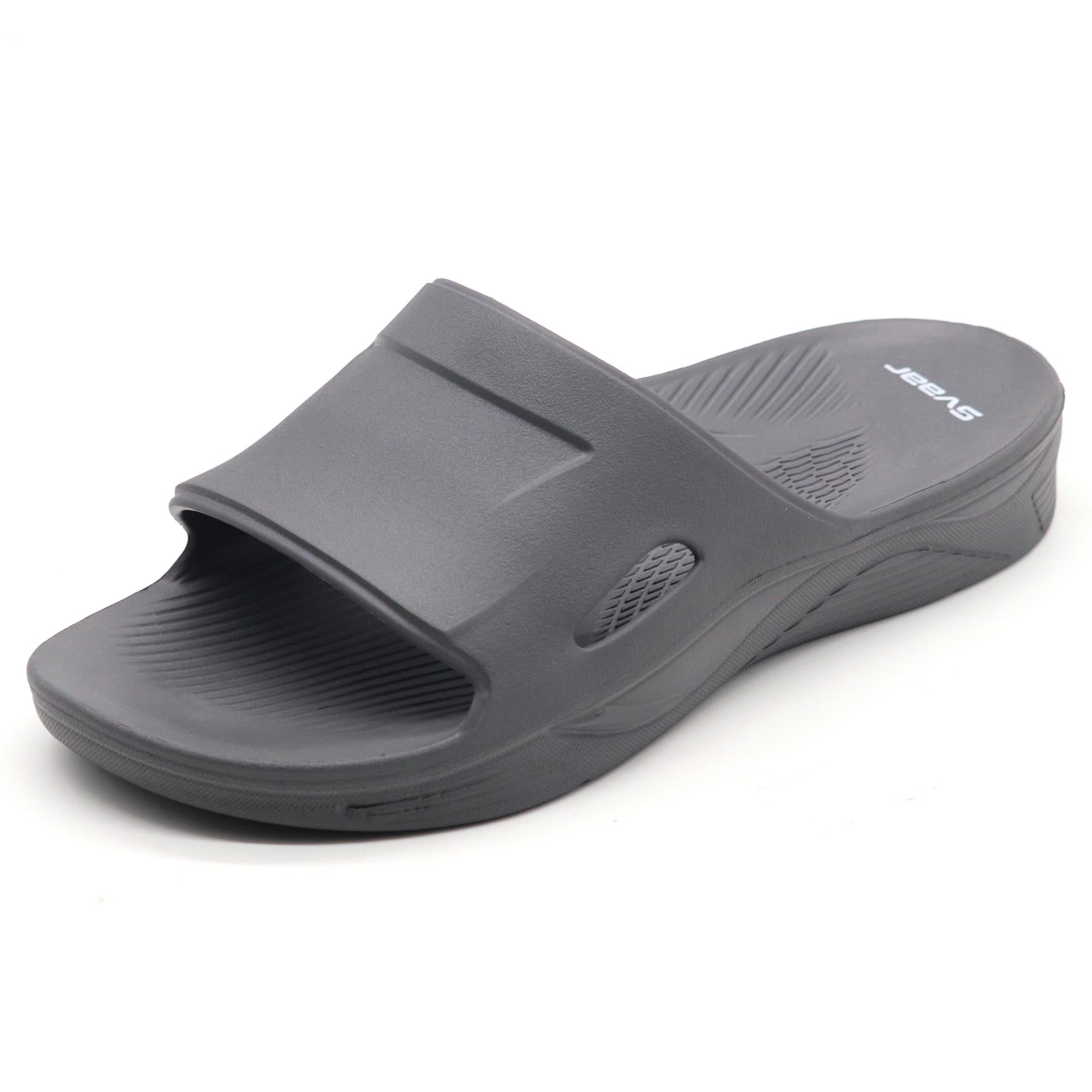 SVAAR EveryWear Sliders for Men || Comfortable Indoor Outdoor Slider Slip-on Slippers for Men and Boys- Grey