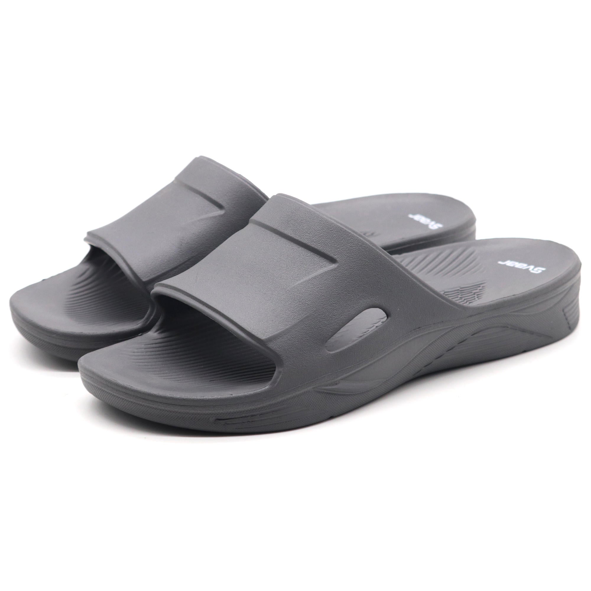 SVAAR EveryWear Sliders for Men || Comfortable Indoor Outdoor Slider Slip-on Slippers for Men and Boys- Grey