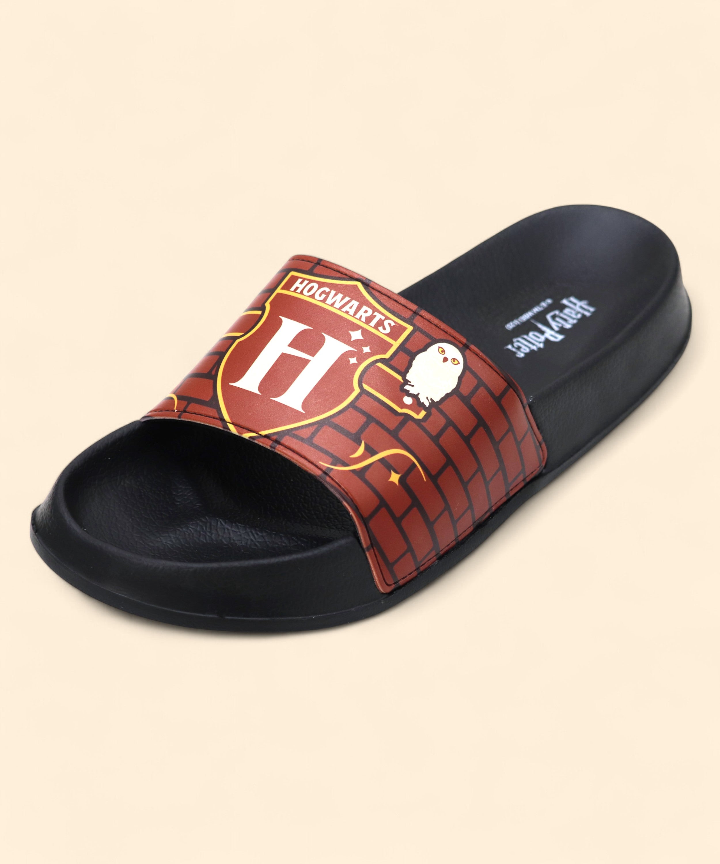 SVAAR Harry Potter Themed Slides for Men Soft Cushioned Lightweight EVA Sole-Black
