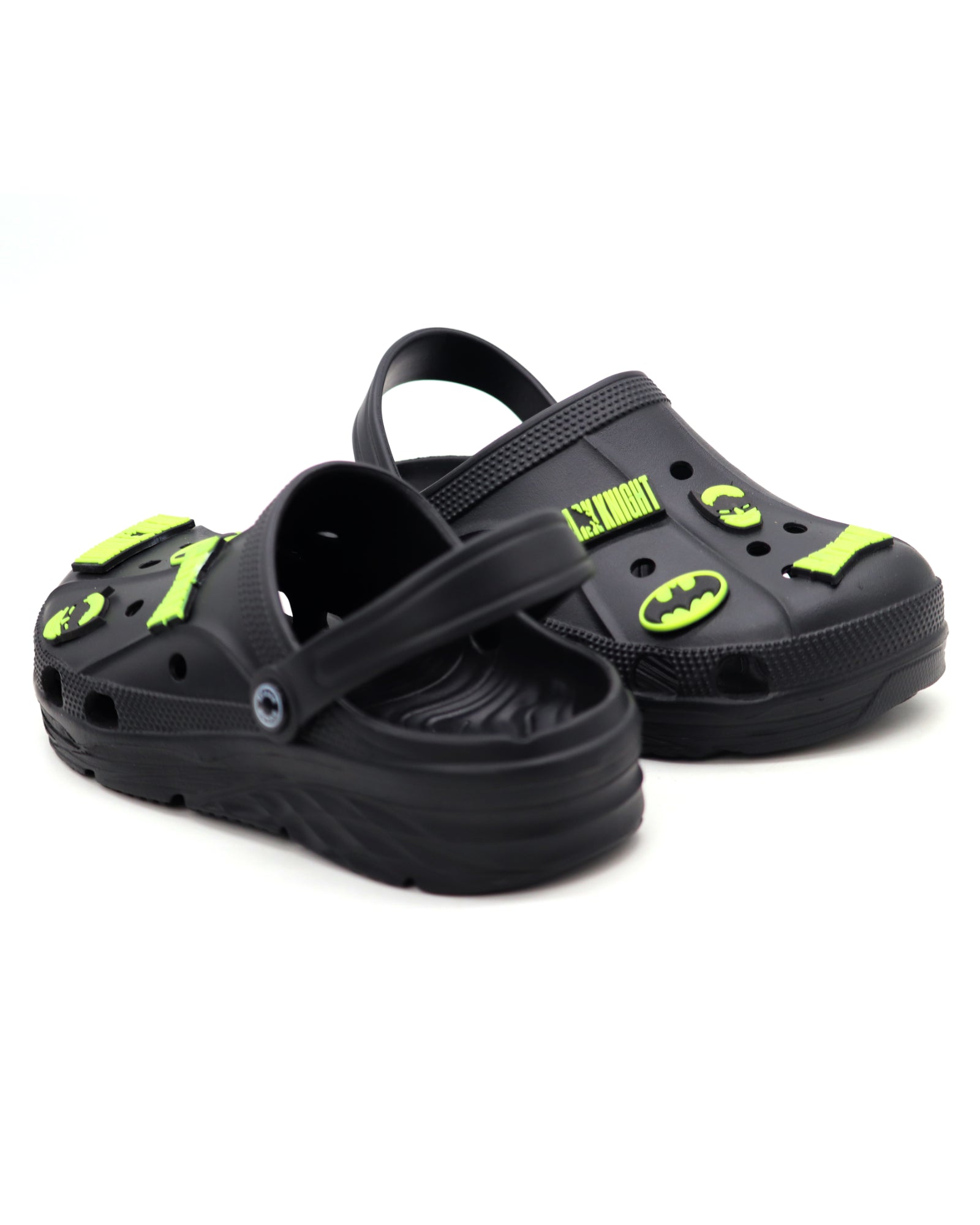 SVAAR Batman Men’s Clogs with Batman Charms and Adjustable Back Strap-Black