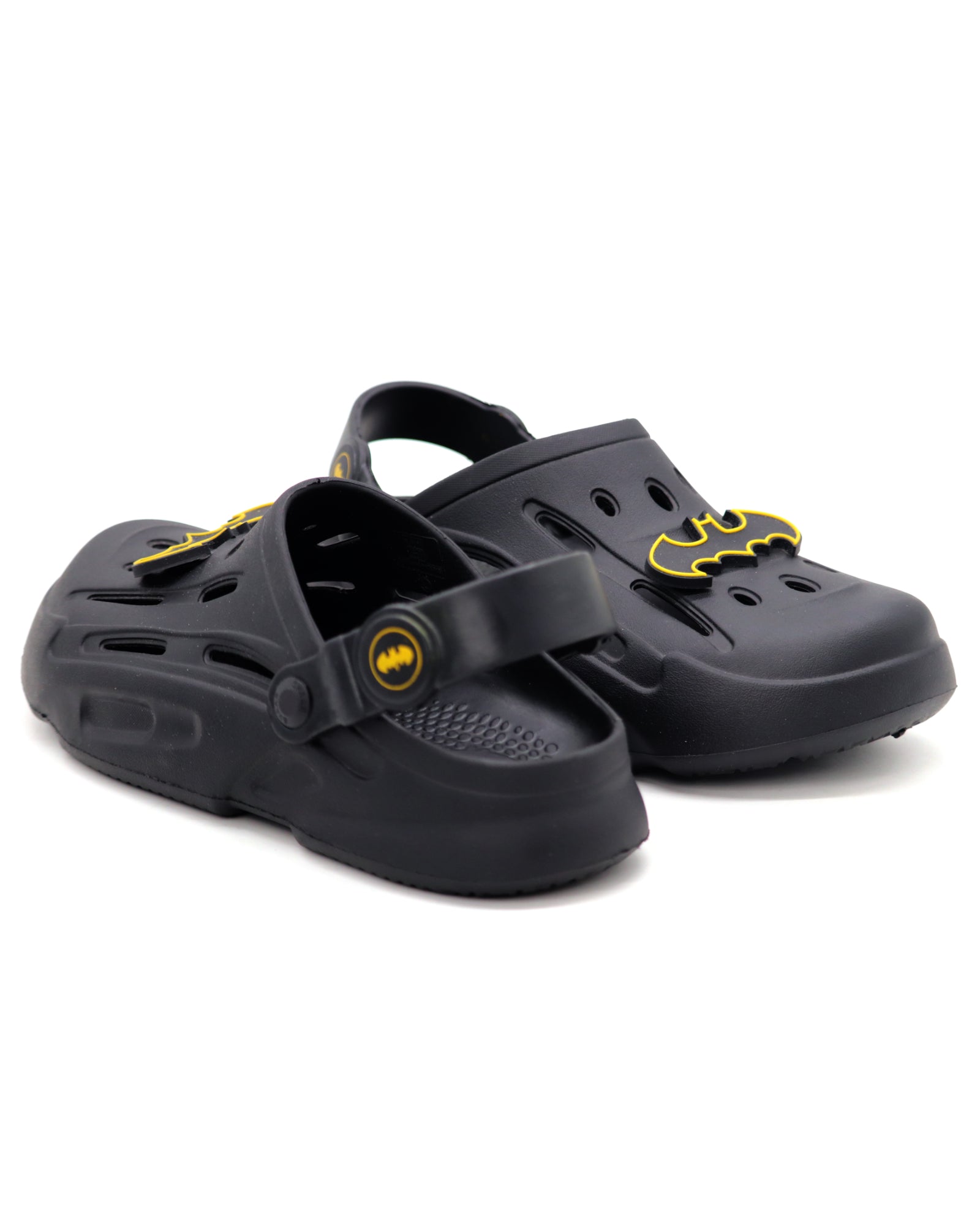 SVAAR Batman Men’s Sturdy Clogs with Batman Charms and Back Strap-Black