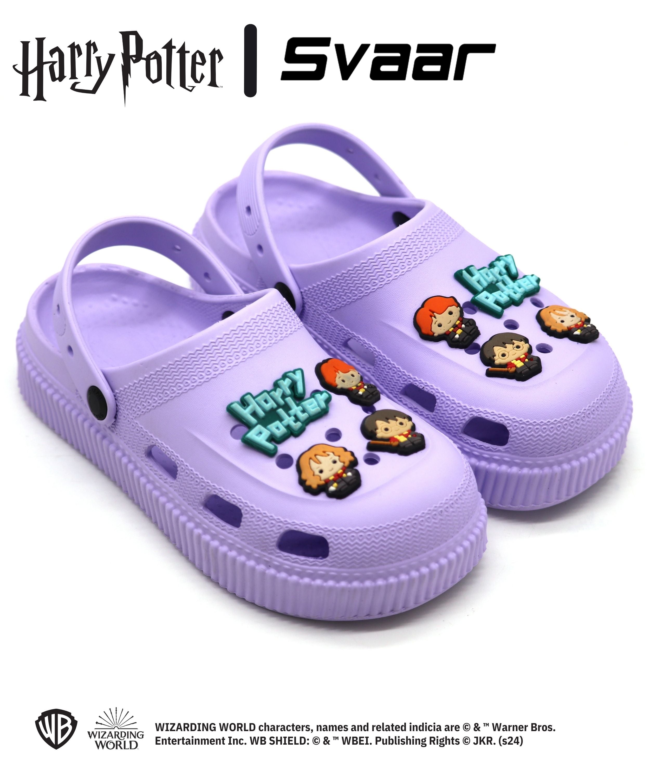 SVAAR x Harry Potter Women’s Magical Clogs with Harry Potter Charms and Back Strap-Purple