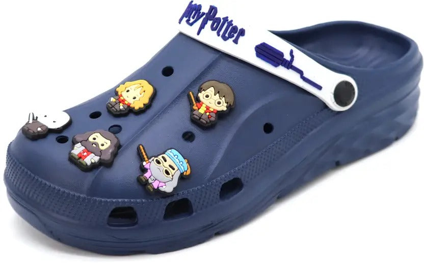 SVAAR x Harry Potter Men's Magical Clogs – Includes 10 Authentic Charms & Adjustable Back Strap - Navy