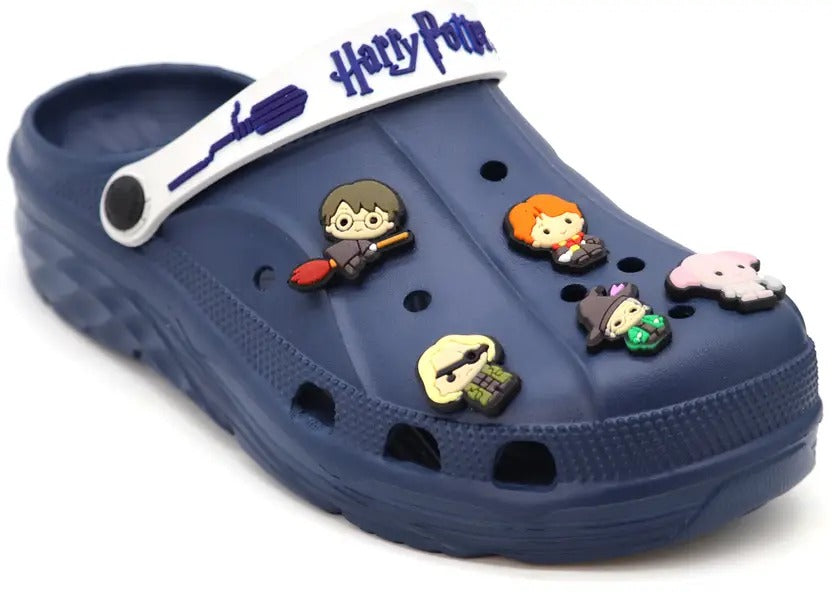 SVAAR x Harry Potter Men's Magical Clogs – Includes 10 Authentic Charms & Adjustable Back Strap - Navy